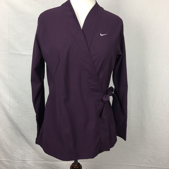 Nike Tops - Nike Purple Dri-Fit Yoga Wrap Top